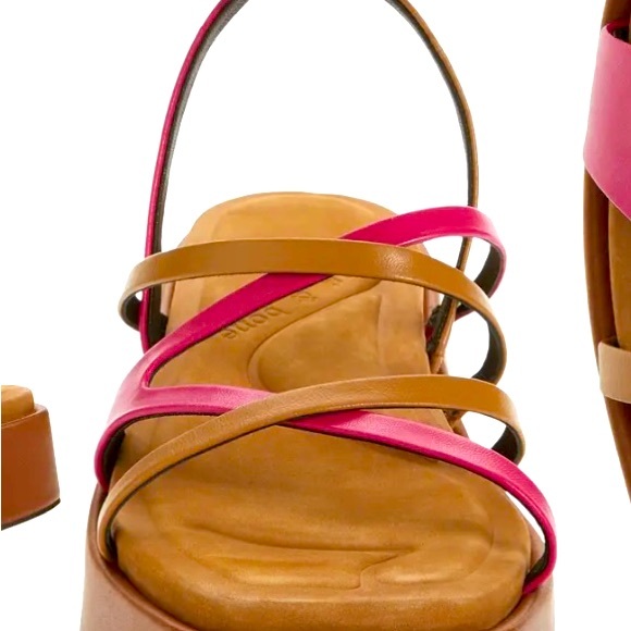 Rag & Bone Logan Platform sandal!   Size 9. Tan and Fuchia. NEW-Never been worn! - Picture 8 of 12